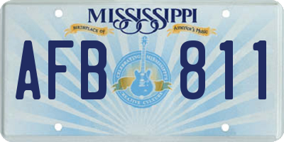 MS license plate AFB811