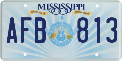 MS license plate AFB813
