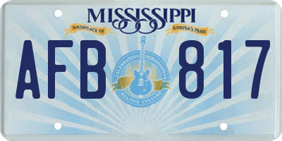 MS license plate AFB817