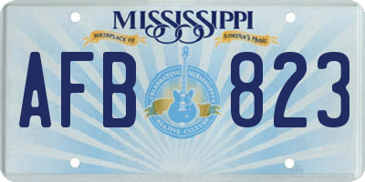 MS license plate AFB823