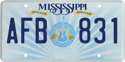 MS license plate AFB831