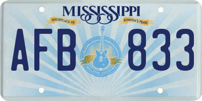 MS license plate AFB833