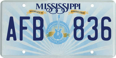 MS license plate AFB836