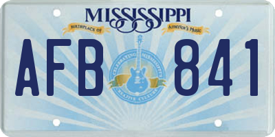 MS license plate AFB841