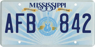 MS license plate AFB842