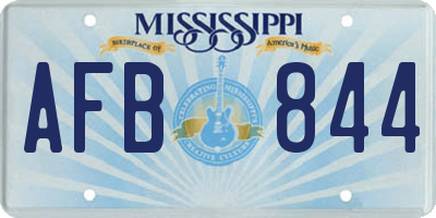 MS license plate AFB844