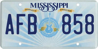 MS license plate AFB858