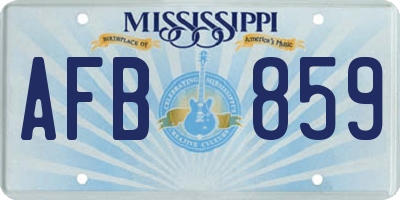 MS license plate AFB859