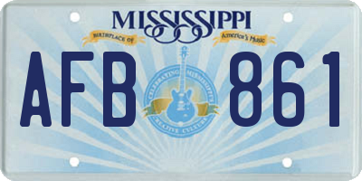 MS license plate AFB861