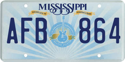 MS license plate AFB864