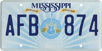 MS license plate AFB874