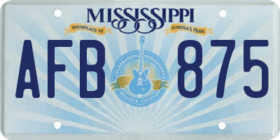 MS license plate AFB875