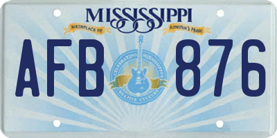 MS license plate AFB876