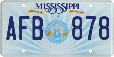 MS license plate AFB878