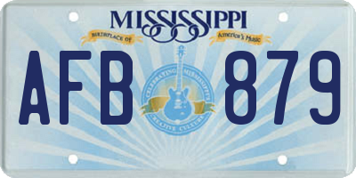 MS license plate AFB879