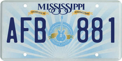 MS license plate AFB881