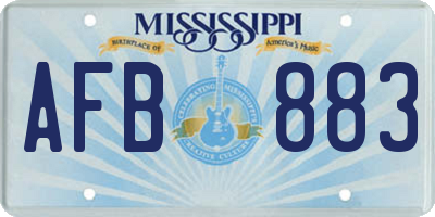 MS license plate AFB883