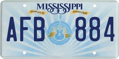 MS license plate AFB884