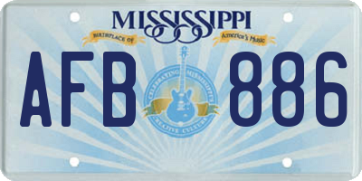 MS license plate AFB886