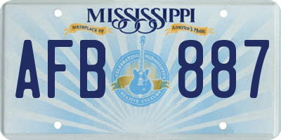 MS license plate AFB887