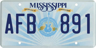 MS license plate AFB891