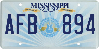 MS license plate AFB894