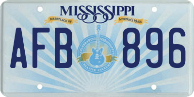 MS license plate AFB896