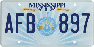 MS license plate AFB897
