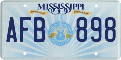 MS license plate AFB898