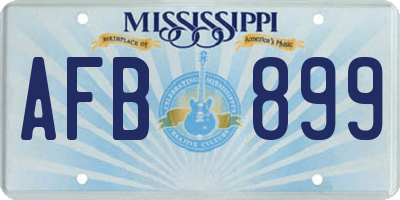 MS license plate AFB899