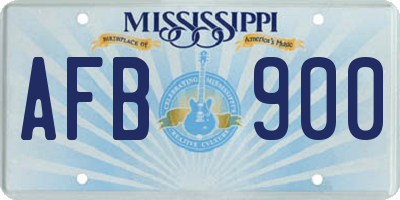 MS license plate AFB900