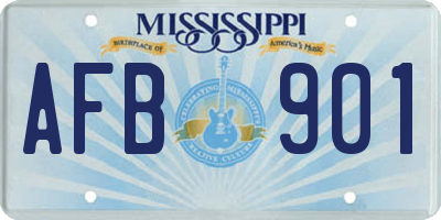 MS license plate AFB901