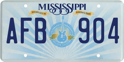 MS license plate AFB904