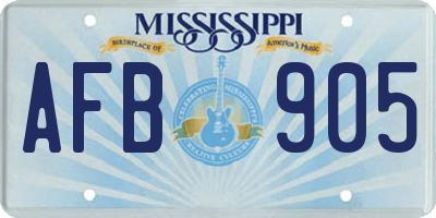 MS license plate AFB905
