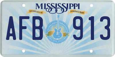 MS license plate AFB913