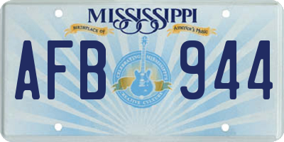 MS license plate AFB944