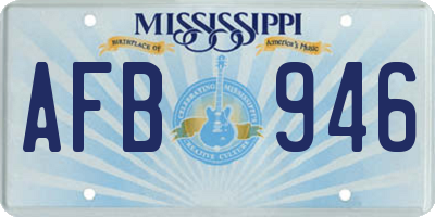 MS license plate AFB946