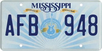 MS license plate AFB948
