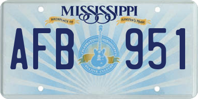 MS license plate AFB951