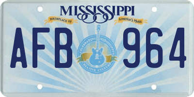 MS license plate AFB964