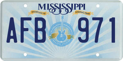 MS license plate AFB971