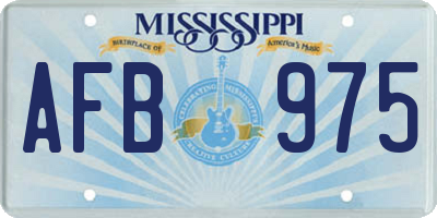 MS license plate AFB975