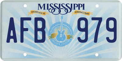 MS license plate AFB979