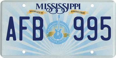 MS license plate AFB995