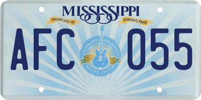 MS license plate AFC055