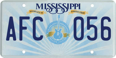 MS license plate AFC056