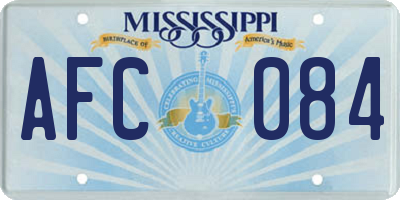 MS license plate AFC084