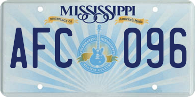 MS license plate AFC096