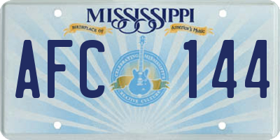 MS license plate AFC144