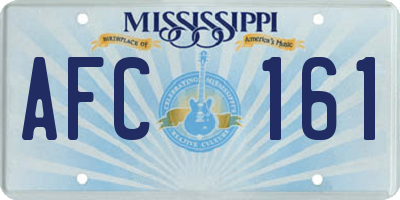 MS license plate AFC161